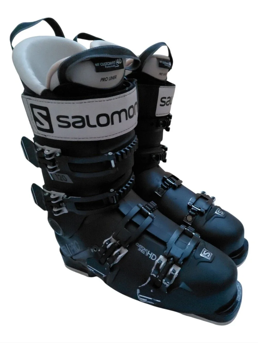 Salomon S/Pro 120 Custom Shell HD Alpine Ski Boots Mondo 27 Black EUC